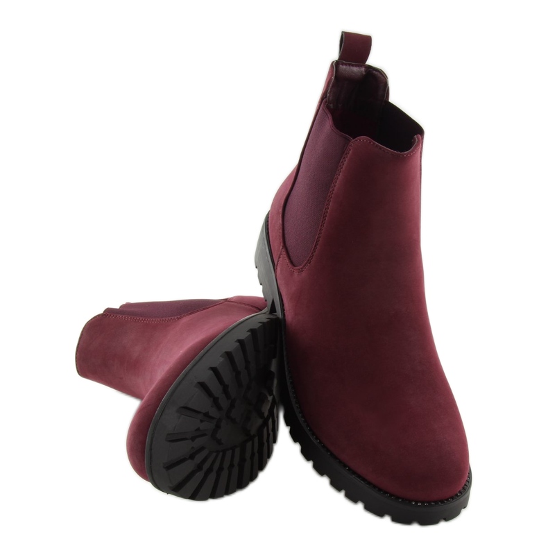 Boots femme marron SP16 WINE-RED rouge 1