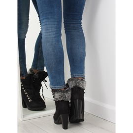 Bottines noires à talons N501 Noir le noir 1