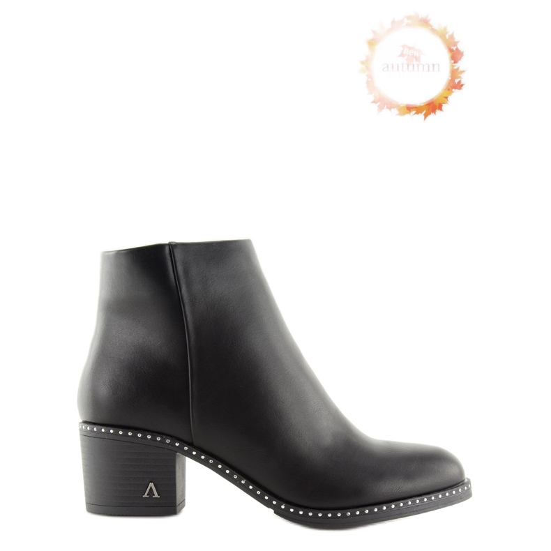 Bottes sur un talon stable noir BH120-KB 1