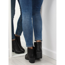 Bottes sur un talon stable noir BH120-KB 7