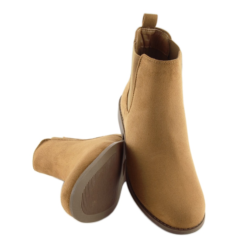 Camel LJ111 Bottines Chelsea femme Camel brun 2