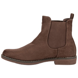 Super Mode Bottines Chelsea en daim kaki 3