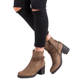 Super Mode Bottines en daim brun 2