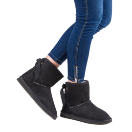 Seastar Bottes de neige en daim le noir 2