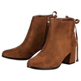 Bottes en daim pour femmes brun 4