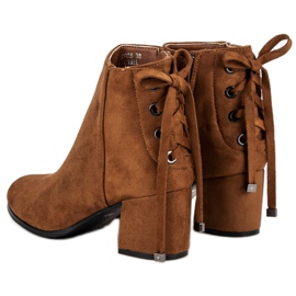 Bottes en daim pour femmes brun 5