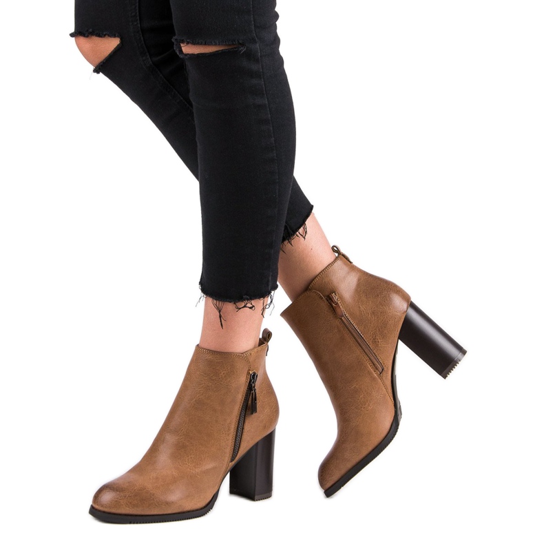 Super Mode talons hauts camel brun 2