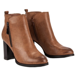 Super Mode talons hauts camel brun 5