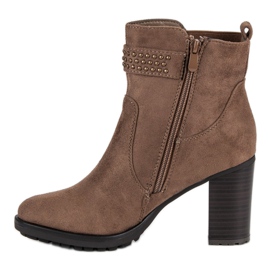Super Me Bottines en daim sur un bar brun 4