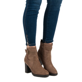 Super Me Bottines en daim sur un bar brun 2
