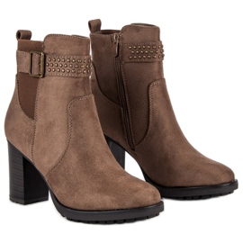 Super Me Bottines en daim sur un bar brun 6