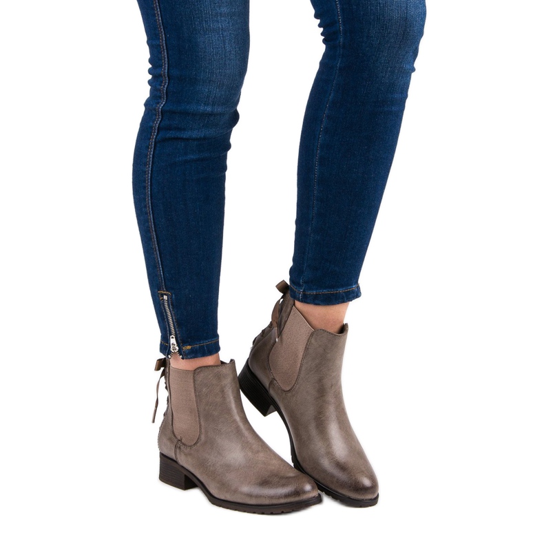 Kayla bottines chelsea brun multicolore 1