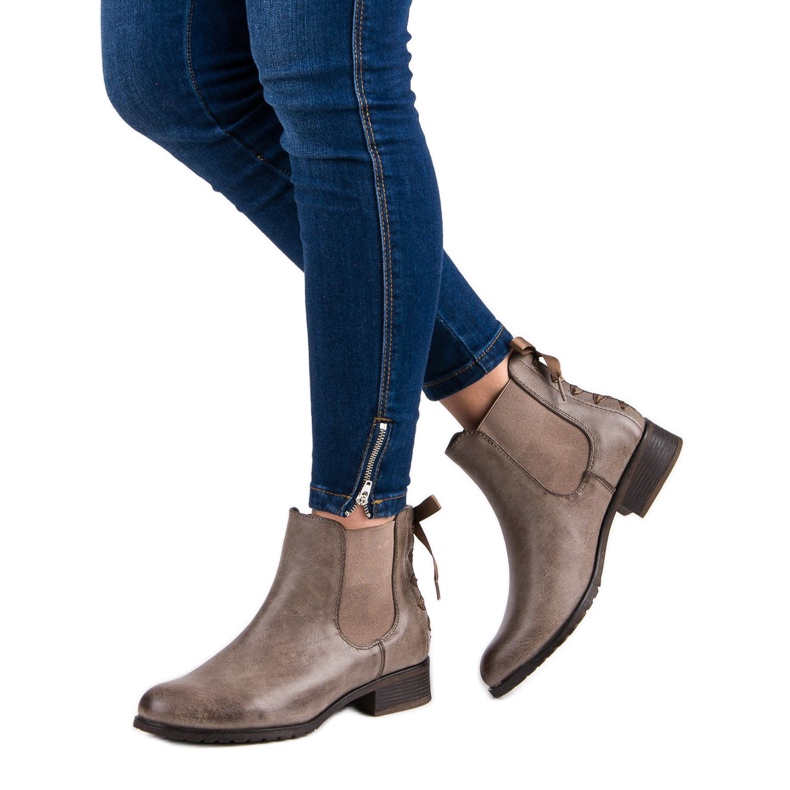 Kayla bottines chelsea brun multicolore 2