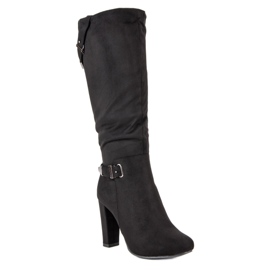 Groto Gogo Bottines à talons en daim le noir 1