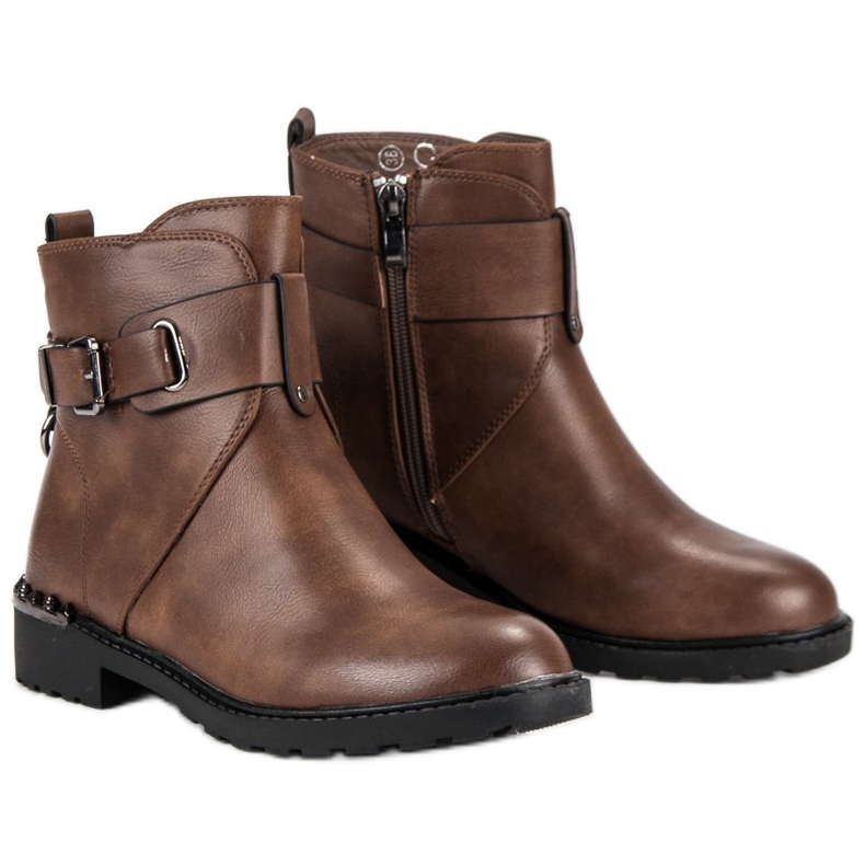 Groto Gogo Bottes de travail confortables brun 1