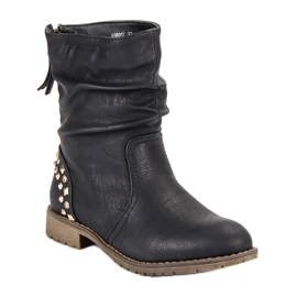 Kayla Bottines plates rock le noir 1