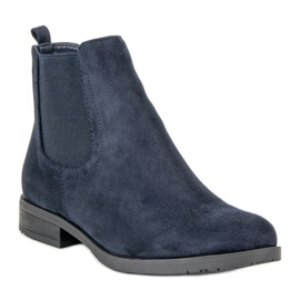 Bottines Chelsea en daim bleu 4