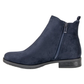 Bottines Chelsea en daim bleu 5