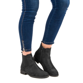 Bottines Chelsea en daim le noir 2