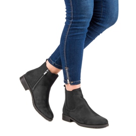 Bottines Chelsea en daim le noir 3
