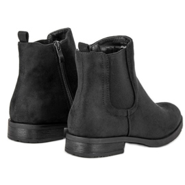 Bottines Chelsea en daim le noir 1