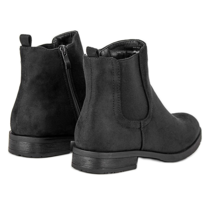 Bottines Chelsea en daim le noir 1
