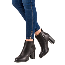Super Mode Bottines noires à talons le noir 2