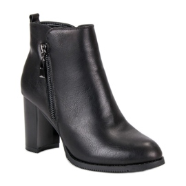 Super Mode Bottines noires à talons le noir 3