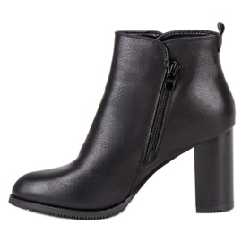 Super Mode Bottines noires à talons le noir 4