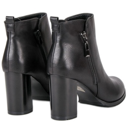 Super Mode Bottines noires à talons le noir 5