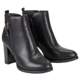 Super Mode Bottines noires à talons le noir 6