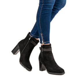 Super Me Bottines en daim sur un bar le noir 6
