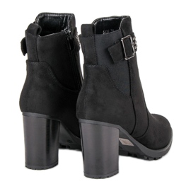 Super Me Bottines en daim sur un bar le noir 3