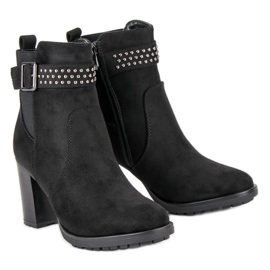 Super Me Bottines en daim sur un bar le noir 4