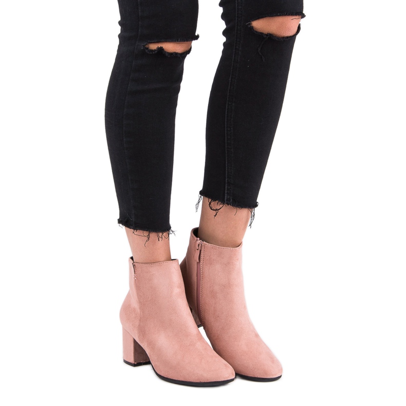 Nio Nio Bottes en daim classiques rose 1