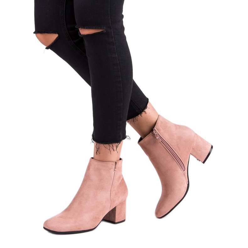 Nio Nio Bottes en daim classiques rose 2