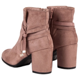 Bottes poudre en daim rose 4