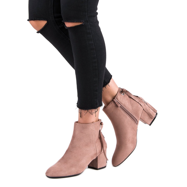Bottes poudre classiques rose 2
