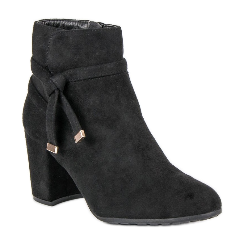 Bottines en daim noir 1