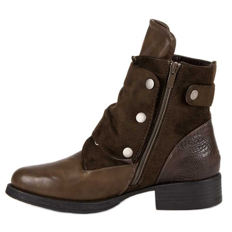 Bottes de motard marron brun 1