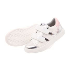 American Club Baskets, chaussures de sport américaines 16699 rose gris blanc 4