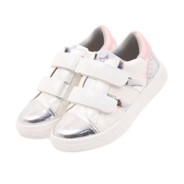 American Club Baskets, chaussures de sport américaines 16699 rose gris blanc 3