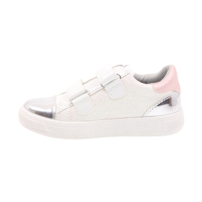 American Club Baskets, chaussures de sport américaines 16699 rose gris blanc 2