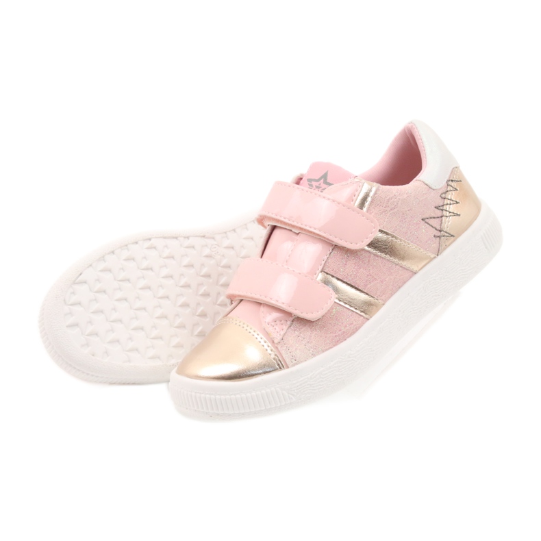 American Club Baskets, chaussures de sport américaines 16699 rose jaune 4