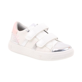 American Club Baskets, chaussures de sport américaines 16699 rose gris blanc 1