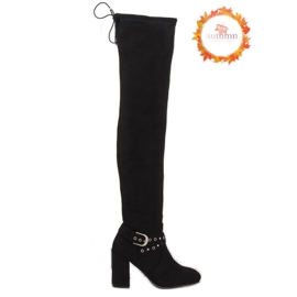 Bottines noires à talons S169 noir 1