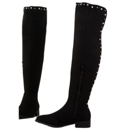 Cuissardes avec perles, noir 688-5 noir le noir 2