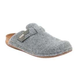 Chaussons feutre attachés Inblu TH014 gris 1