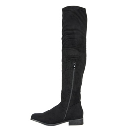Cm Paris Cuissardes classiques en daim le noir 2