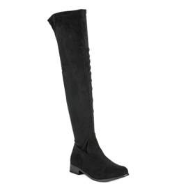 Cm Paris Cuissardes classiques en daim le noir 1